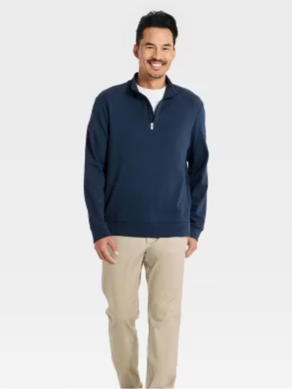 Goodfellow & Co Men's Comfort Wear 1/4 Zip Sweatshirt Blue S